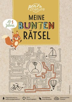 Meine bunten Rätsel. Nachhaltiger Rätselblock für Kinder ab 5 Jahren - pen2nature