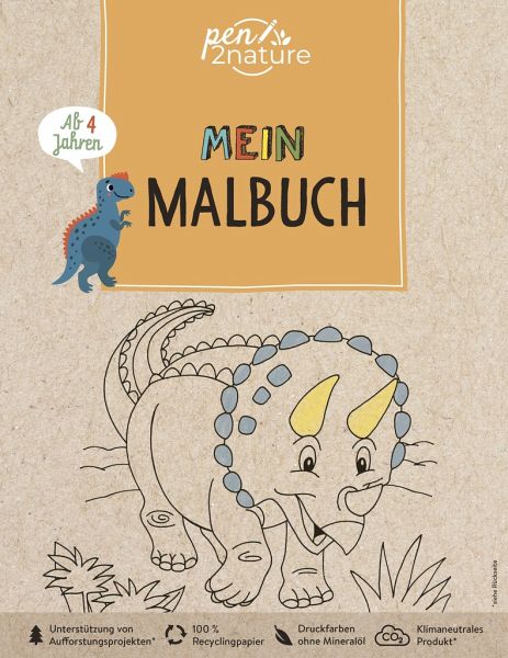 Mein Malbuch Dinosaurier. Für Kinder ab 4 Jahren von pen2nature portofrei  bei bücher.de bestellen