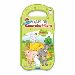 Trötsch Malbuch mit Rubbelstickern Bauernhoftiere