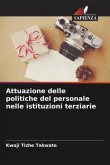 Attuazione delle politiche del personale nelle istituzioni terziarie