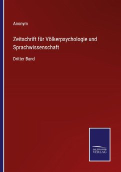Zeitschrift für Völkerpsychologie und Sprachwissenschaft - Anonym