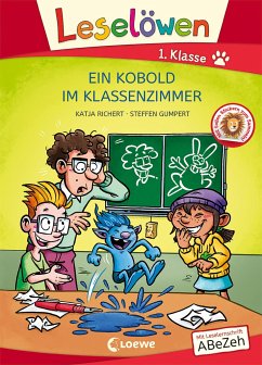 Leselöwen 1. Klasse - Ein Kobold im Klassenzimmer (Großbuchstabenausgabe) - Richert, Katja