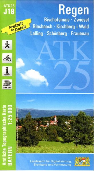 ATK25-J18 Regen (Amtliche Topographische Karte 1:25000)