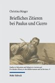 Briefliches Zitieren bei Paulus und Cicero (eBook, PDF)