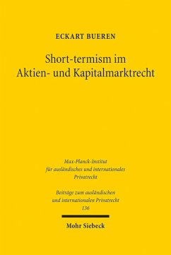 Short-termism im Aktien- und Kapitalmarktrecht (eBook, PDF) - Bueren, Eckart