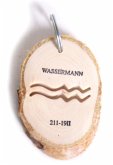 small foot 3656 - Sternzeichen Wassermann, 1 Stück Anhänger, Holzscheibe, 7x5cm