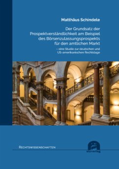 Der Grundsatz der Prospektverständlichkeit am Beispiel des Börsenzulassungsprospekts für den amtlichen Markt - Schindele, Matthäus