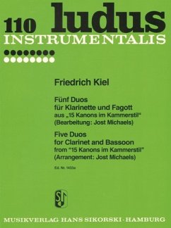 Cover 5 Duos aus 15 Kanons im Kammerstil für Klarinette und Fagott Stimmen