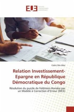 Relation Investissement-Epargne en République Démocratique du Congo - Bile Mbo, Cédric