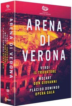 Arena Di Verona - Three Great Performances DVD-Box - Netrebko/Eyvazov/Alvarez/Lungu/Domingo/+