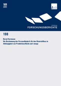 Die Bestimmung des Personalbedarfs für den Materialfluss in Abhängigkeit von Produktionsfläche und -menge - Hartmann, Bernd