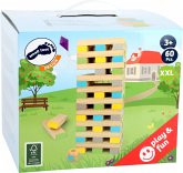 Small foot 12027 - Wackelturm XXL Active, Holz, 61 Teile, Höhe 70cm