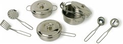 Small foot 8953 - Kochgeschirr Profi, Koch-Set für Kinderküche, Metall, 11-teilig