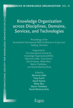 Cover Knowledge Organization across Disciplines, Domains, Services, and Technologies