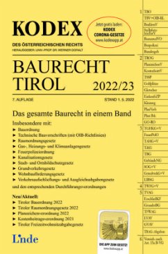 KODEX Baurecht Tirol 2022/23 - Gstir, Barbara