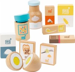 Small foot 11442 - Backzutaten-Set Fresh für Kaufladen/Kinderküche, Holz, 10-teilig