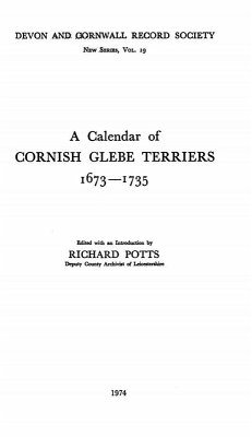Cover A Calendar of Cornish Glebe Terriers 1673-1735 (eBook, PDF)