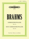 Liebeslieder-Walzer Op. 52a; Neue Liebeslieder-Walzer Op. 65a for Piano Duet