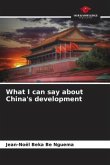 What I can say about China's development