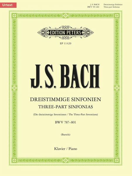 Three-part Sinfonias (Inventions) BWV 787-801 for Piano Three-part Sinfonias (Inventions) BWV 787-801 for Piano
