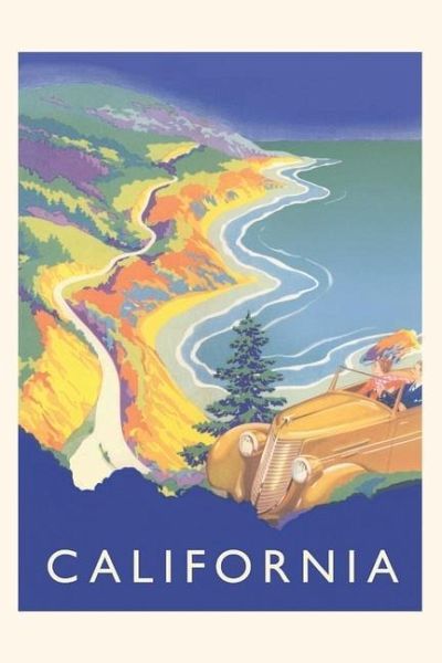 Vintage Journal California Travel Poster Vintage Journal California Travel Poster