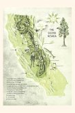 Vintage Journal Map of the Sierra Nevada