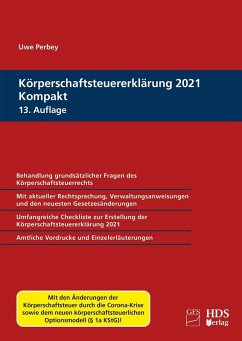 Körperschaftsteuererklärung 2021 Kompakt (eBook, PDF) - Perbey, Uwe