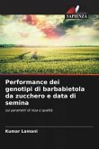 Performance dei genotipi di barbabietola da zucchero e data di semina