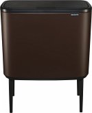 Brabantia Mülleimer Bo Touch Bin 11 + 23 L, Mineral Cosy Brown