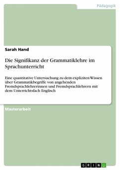Die Signifikanz der Grammatiklehre im Sprachunterricht (eBook, PDF)