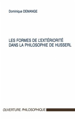 Cover LES FORMES DE L'EXTERIORITE DANS LA PHILOSOPHIE DE HUSSERL
