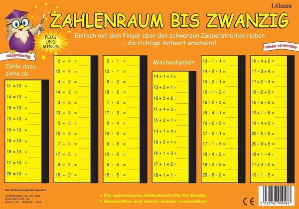 PRESSOGRAM Zaubertafel - Zahlenraum bis 20 PRESSOGRAM Zaubertafel - Zahlenraum bis 20