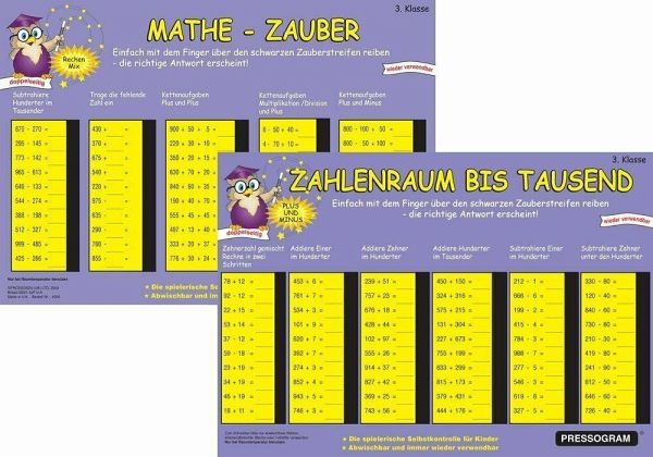 PRESSOGRAM Zaubertafel - Zahlenraum bis Tausend PRESSOGRAM Zaubertafel - Zahlenraum bis Tausend