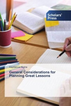 General Considerations for Planning Great Lessons - Nigina, Xaydarova