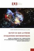 QU¿EST-CE QUE LA POESIE D¿EQUATIONS MATHEMATIQUES