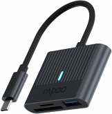 Rapoo USB-C Kartenleser grau