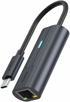 Cover Rapoo USB-C Adapter grau USB-C auf Gigabit LAN