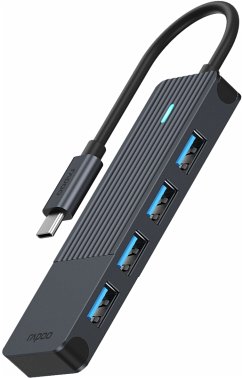 Rapoo USB-C Hub grau USB-C auf USB-A