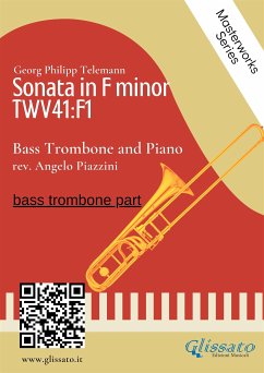 (trombone part) Sonata in F minor - Bass Trombone and Piano (fixed-layout eBook, ePUB) - Philipp Telemann, Georg; Piazzini, Angelo