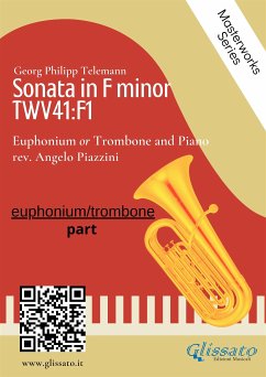 (solo part) Sonata in F minor - Euphonium or Trombone and Piano (eBook, ePUB) - Piazzini, Angelo; Telemann, Georg Philipp