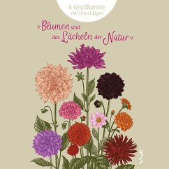 4er-Set Grußkarten »Blumen sind das Lächeln der Natur«