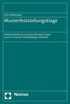 Musterfeststellungsklage (eBook, PDF) - Röthemeyer, Peter