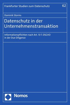 Datenschutz in der Unternehmenstransaktion (eBook, PDF) - Storms, Dominik