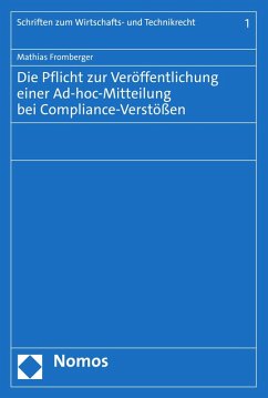 Die Pflicht zur Veröffentlichung einer Ad-hoc-Mitteilung bei Compliance-Verstößen (eBook, PDF) - Fromberger, Mathias