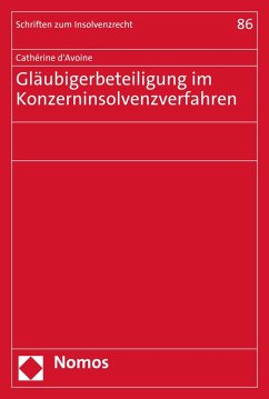 Gläubigerbeteiligung im Konzerninsolvenzverfahren (eBook, PDF) - d'Avoine, Cathérine