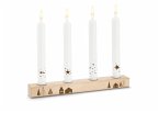 Holz-Kerzenleuchter mit vier Kerzeneinsätzen