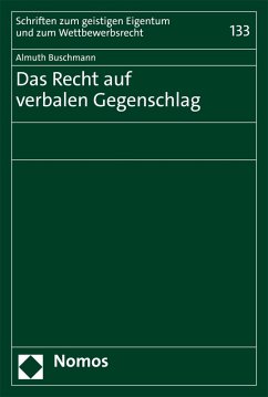 Cover Das Recht auf verbalen Gegenschlag (eBook, PDF)