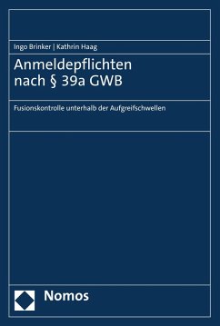 Cover Anmeldepflichten nach § 39a GWB (eBook, PDF)