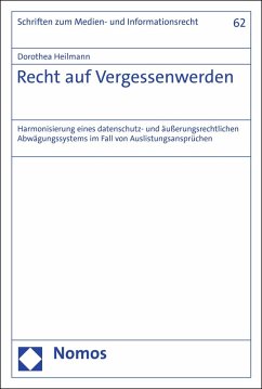 Recht auf Vergessenwerden (eBook, PDF) - Heilmann, Dorothea