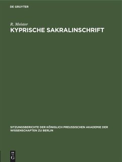 Kyprische Sakralinschrift - Meister, R.